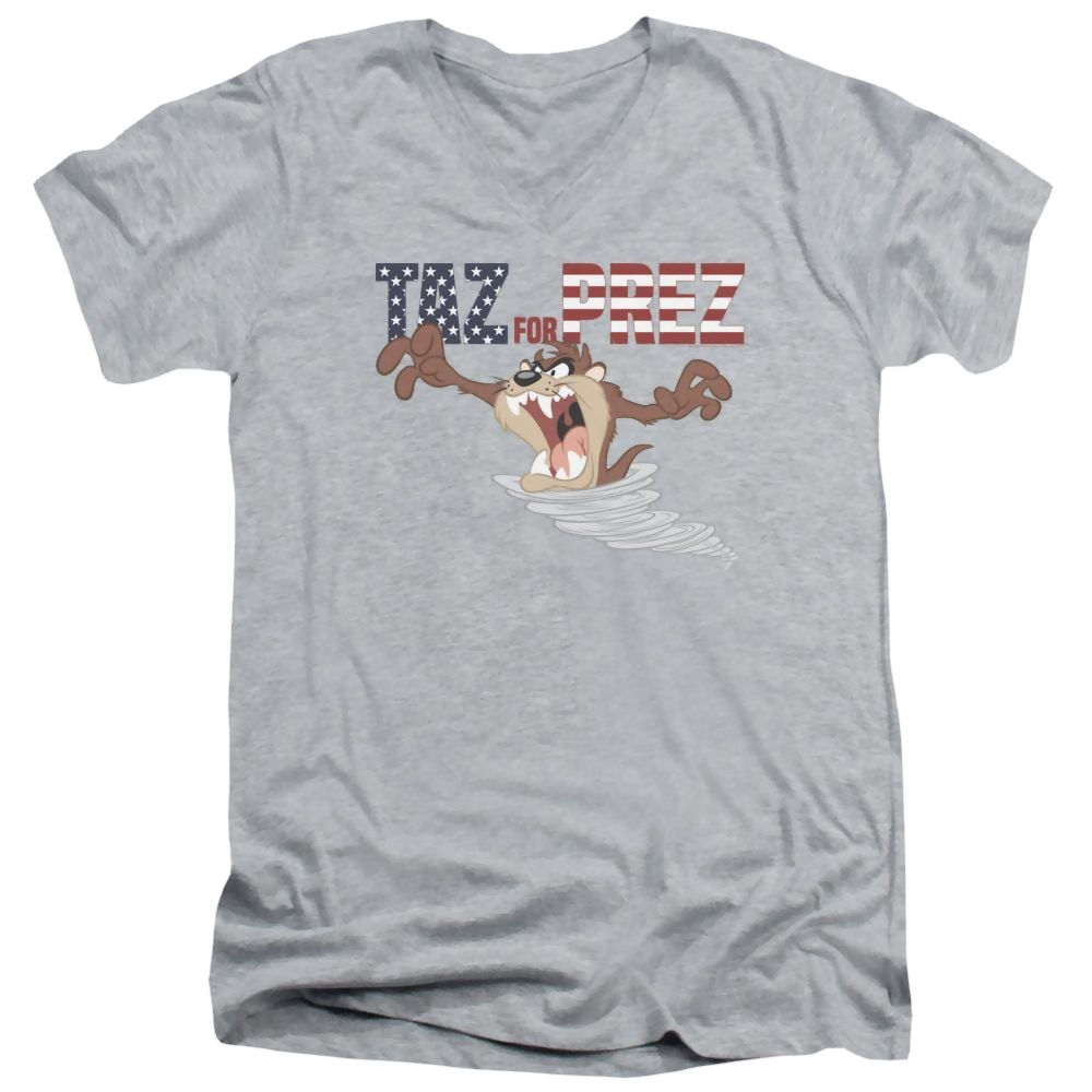 Looney Tunes Taz For Prez 3 Men's V-Neck T-Shirt Men's V-Neck T-Shirt Looney Tunes