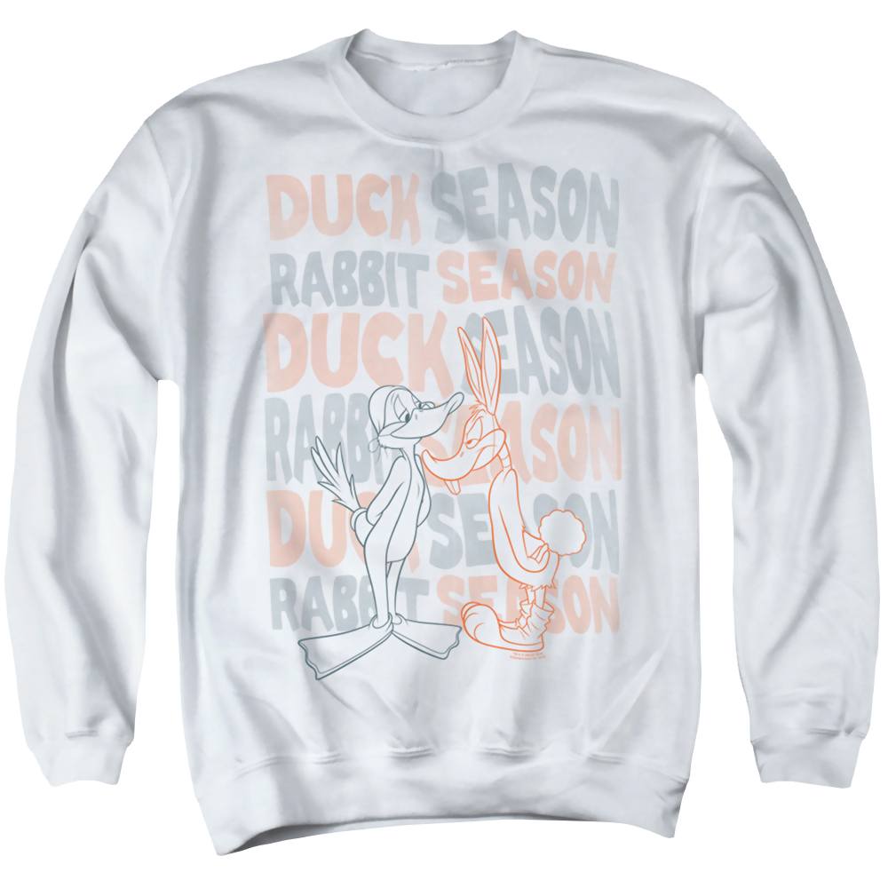 Looney Tunes Duck Season Rabbit Season - Men's Crewneck Sweatshirt Men's Crewneck Sweatshirt Looney Tunes