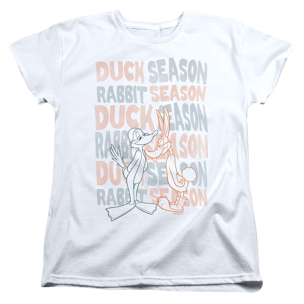 Looney Tunes Duck Season Rabbit Season - Women's T-Shirt Women's T-Shirt Looney Tunes