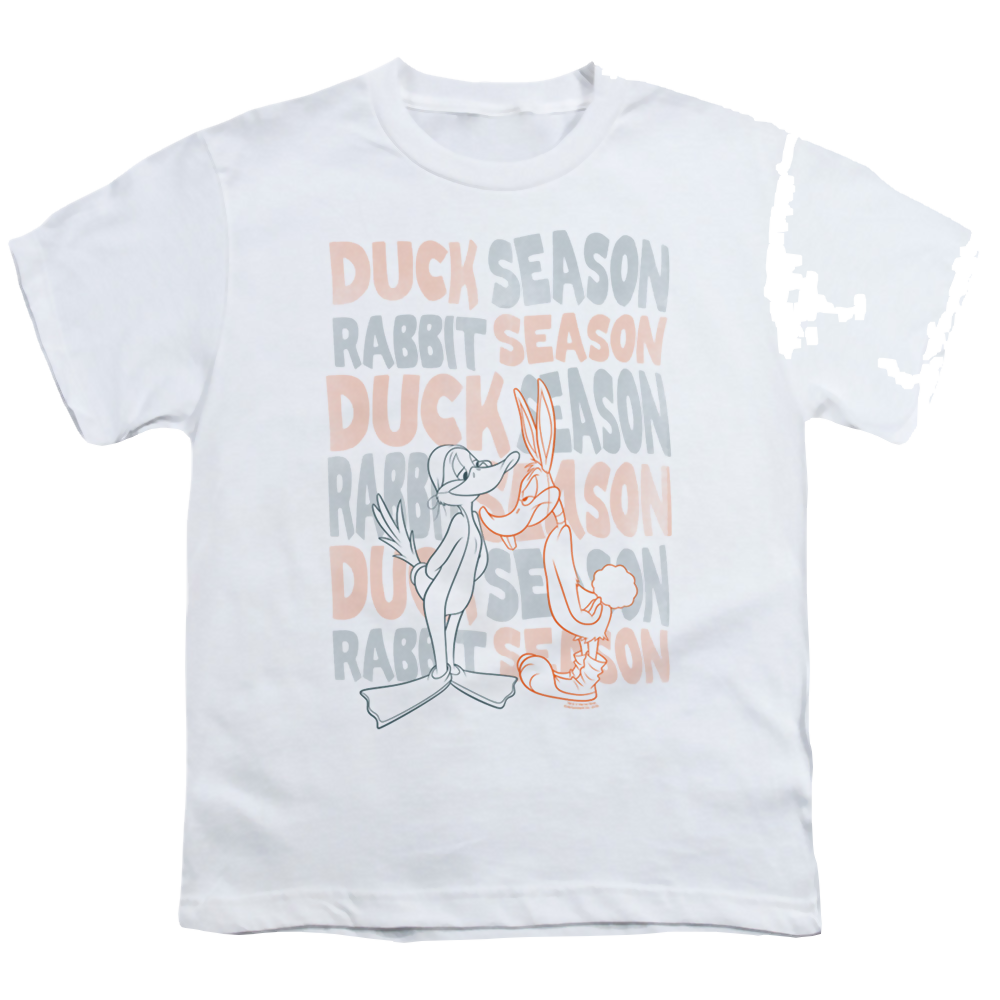 Looney Tunes Duck Season Rabbit Season - Youth T-Shirt Youth T-Shirt (Ages 8-12) Looney Tunes