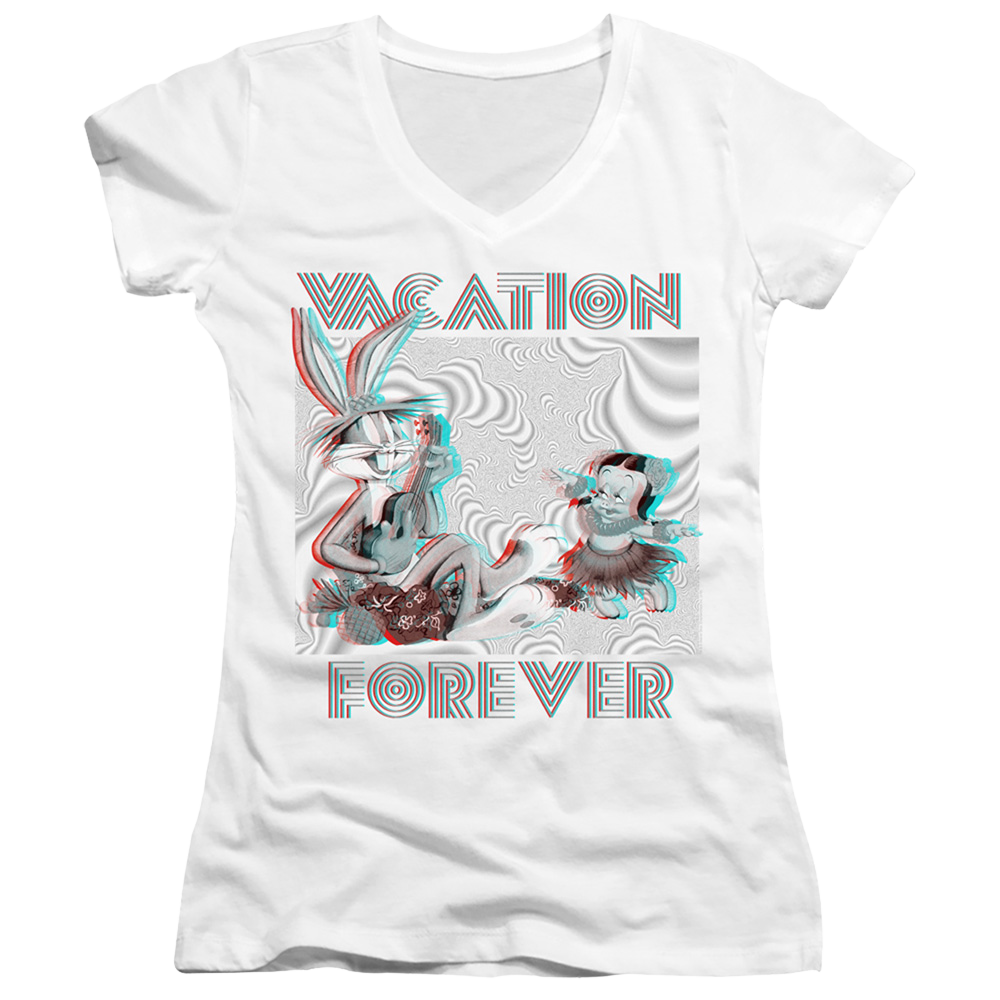 Looney Tunes Vacation Forever - Juniors V-Neck T-Shirt Juniors V-Neck T-Shirt Looney Tunes