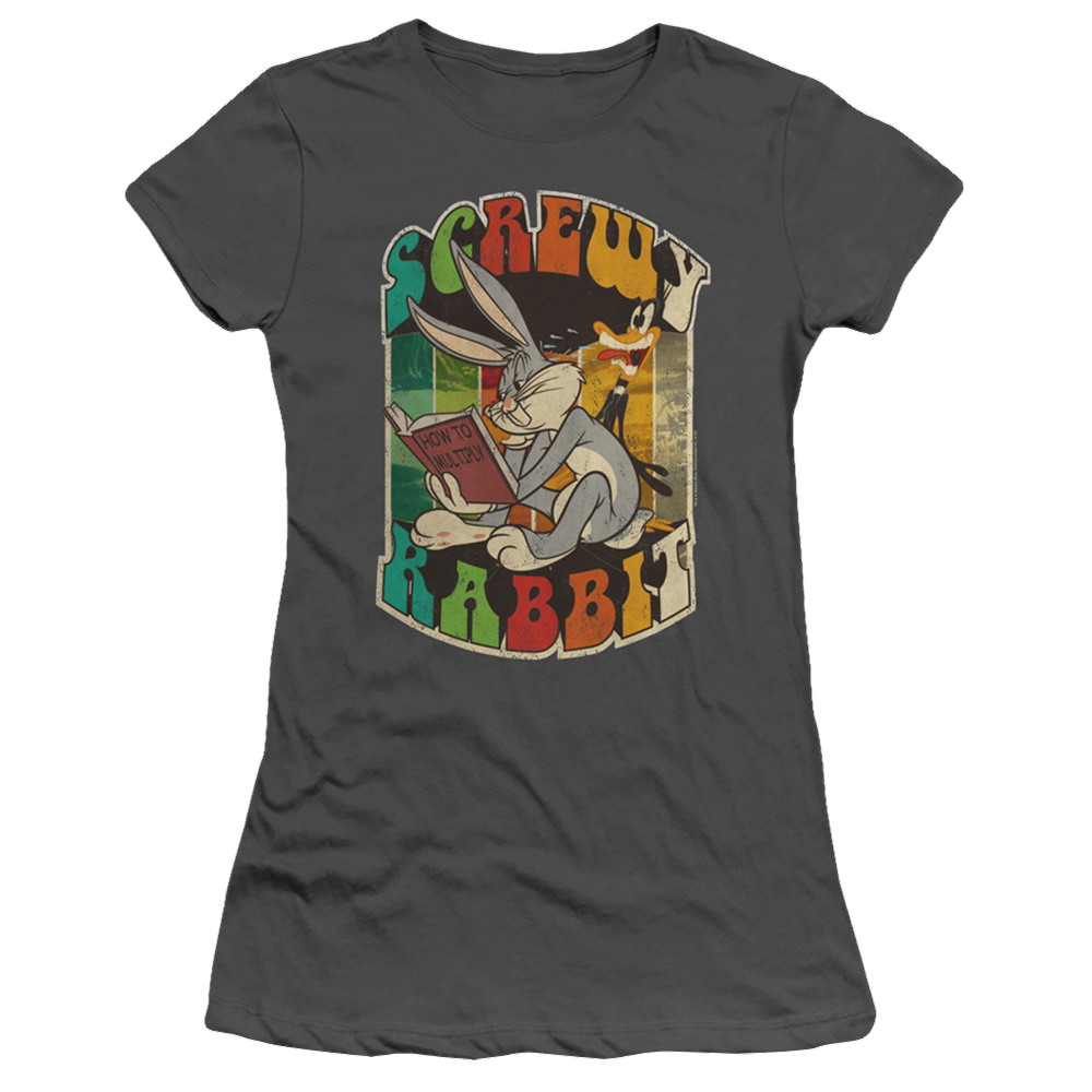 Looney Tunes Screwy Rabbit - Juniors T-Shirt Juniors T-Shirt Looney Tunes