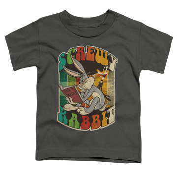 Charcoal toddler t-shirt with Looney Tunes Screwy Rabbit graphic