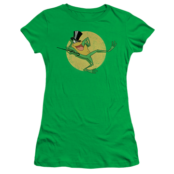 Kelly green juniors t-shirt with Looney Tunes Hello My Baby graphic