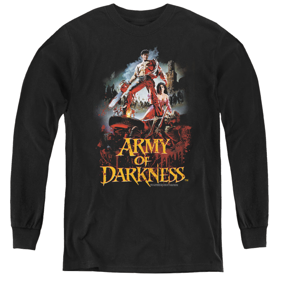 Army of Darkness Army Of Darkness/Bloody Poster - Youth Long Sleeve T-Shirt Youth Long Sleeve T-Shirt Army of Darkness