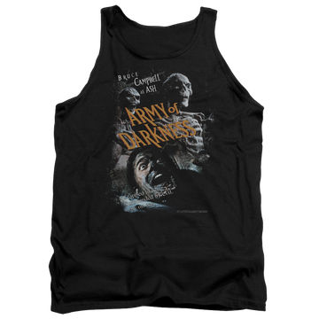 Black men's tank with Army of Darkness Covered graphic