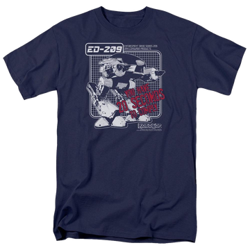 Navy men's regular fit t-shirt with Robocop Ed 209 graphic
