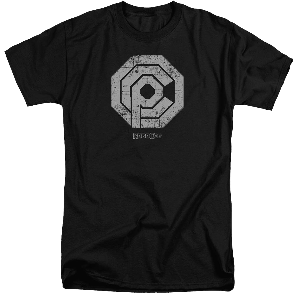 Robocop Distressed Ocp Logo Men's Tall Fit T-Shirt Men's Tall Fit T-Shirt Robocop