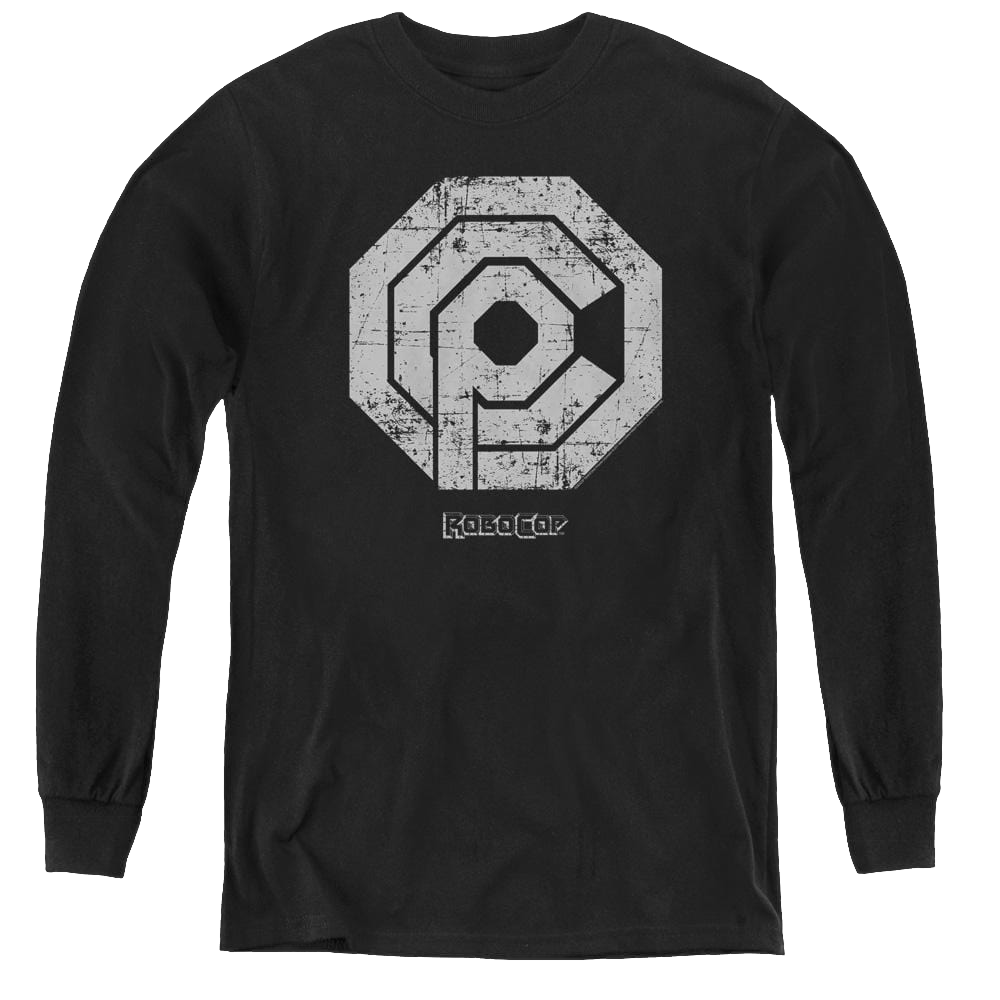 Robocop Robocop/Distressed Ocp Logo - Youth Long Sleeve T-Shirt Youth Long Sleeve T-Shirt Robocop