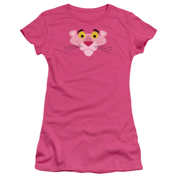 Hot pink juniors t-shirt with Pink Panther Face graphic