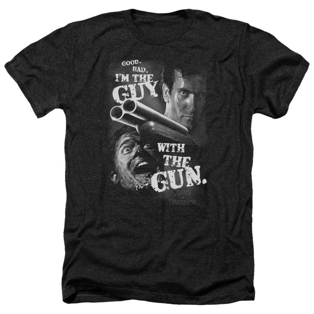 Army of Darkness Army Of Darkness/Guy With The Gun - Men's Heather T-Shirt Men's Heather T-Shirt Army of Darkness