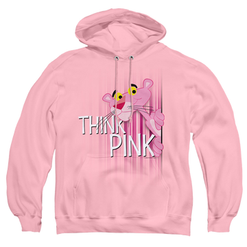 Pink pullover hoodie with Pink Panther/Think Pink graphic