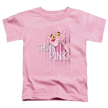 Pink toddler t-shirt with Pink Panther/Think Pink graphic