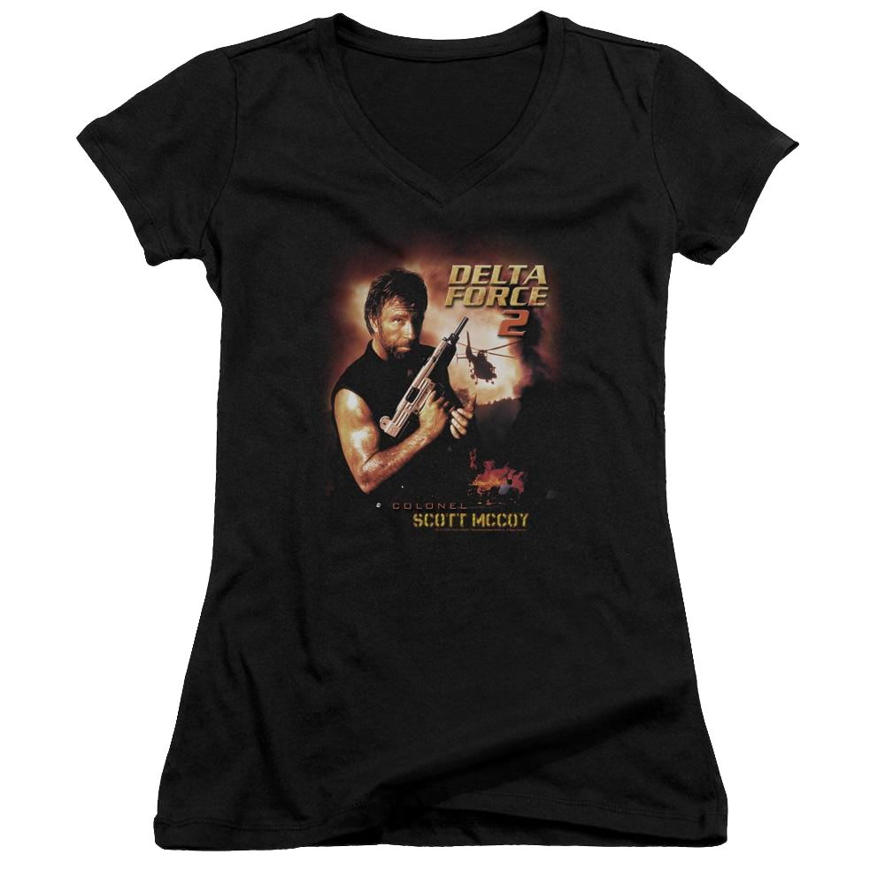 Delta Force Delta Force 2 Poster - Juniors V-Neck T-Shirt Juniors V-Neck T-Shirt Delta Force