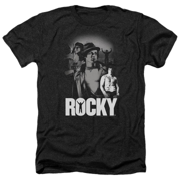 Charcoal men's heather t-shirt with Rocky Making Of A Champ graphic