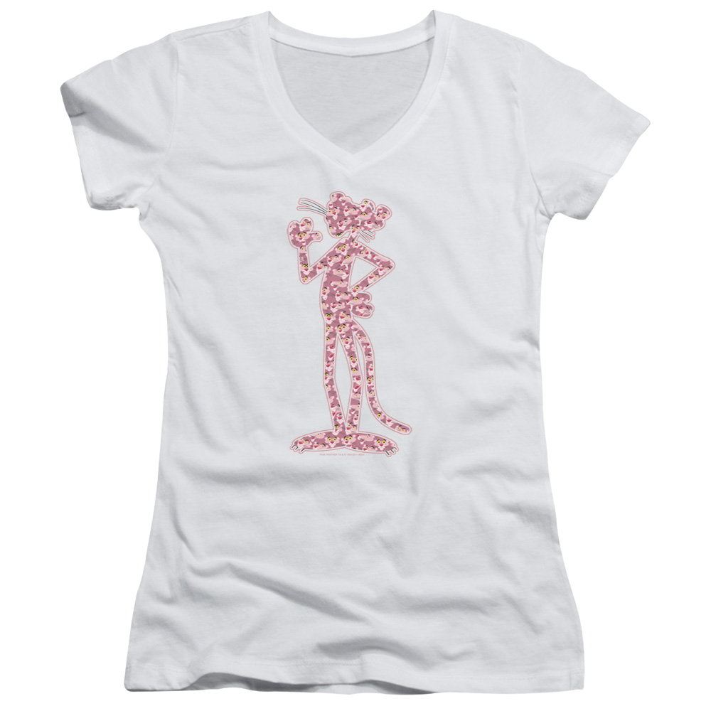 Pink Panther Heads Juniors V-Neck T-Shirt Juniors V-Neck T-Shirt Pink Panther