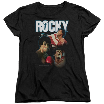 Black women's t-shirt with Rocky I Did It graphic