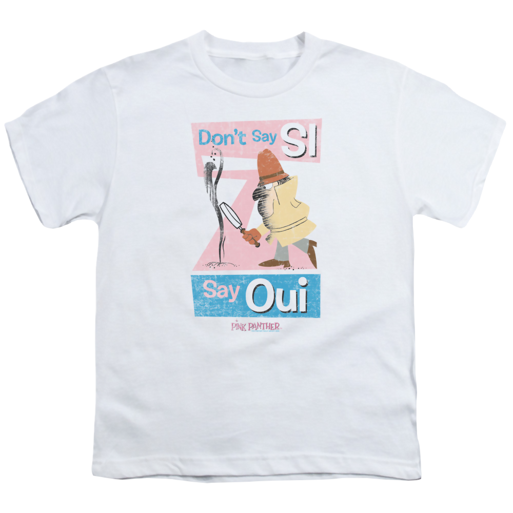 Pink Panther Say Oui Youth T-Shirt (Ages 8-12) Youth T-Shirt (Ages 8-12) Pink Panther