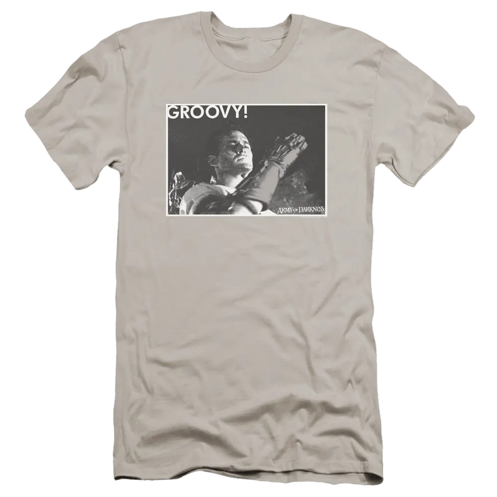 Army Of Darkness Groovy - Men's Premium Slim Fit T-Shirt Army of Darkness