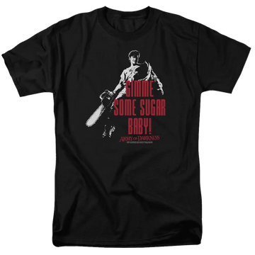 Black men's regular fit t-shirt with Army of Darkness Sugar graphic