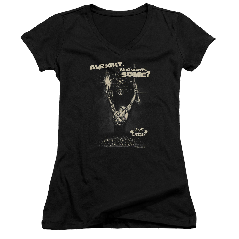Army Of Darkness Want Some - Juniors V-Neck T-Shirt Juniors V-Neck T-Shirt Army of Darkness