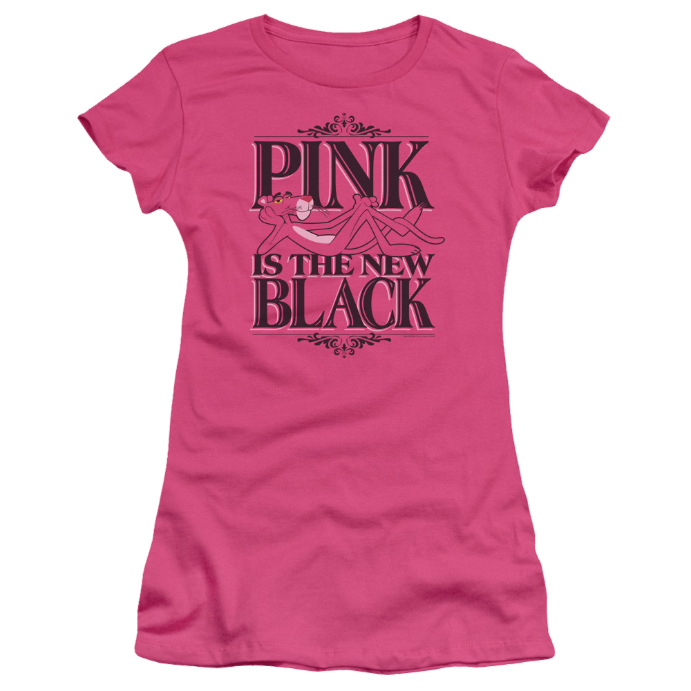 Pink Panther The New Black Juniors T-Shirt Juniors T-Shirt Pink Panther
