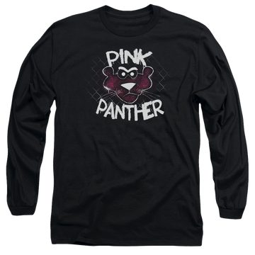 Black men's long sleeve t-shirt with Pink Panther graphic
