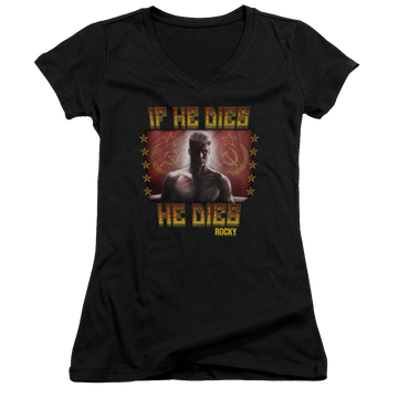 Rocky Condolences - Juniors V-Neck T-Shirt Juniors V-Neck T-Shirt Rocky