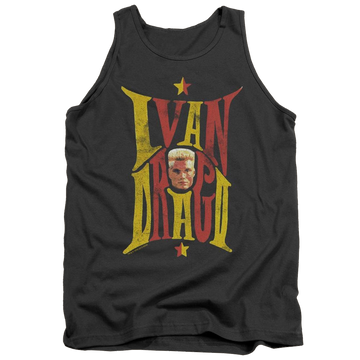 Charcoal men's tank with Rocky IV Ivan graphic