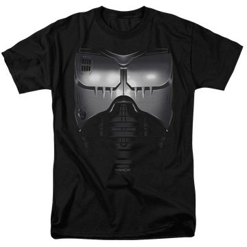 Black men's regular fit t-shirt with Robocop Robo Armor graphic