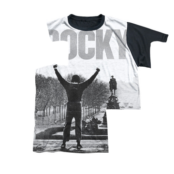 Rocky Classic Image youth black back t-shirt for ages 8 to 12