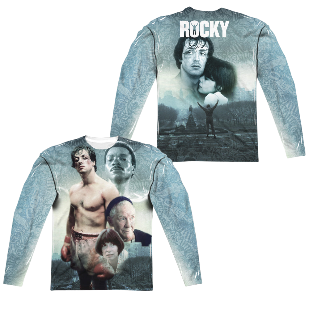 Rocky Montage (Front/Back Print) - Men's All-Over Print Long Sleeve Men's All-Over Print Long Sleeve Rocky