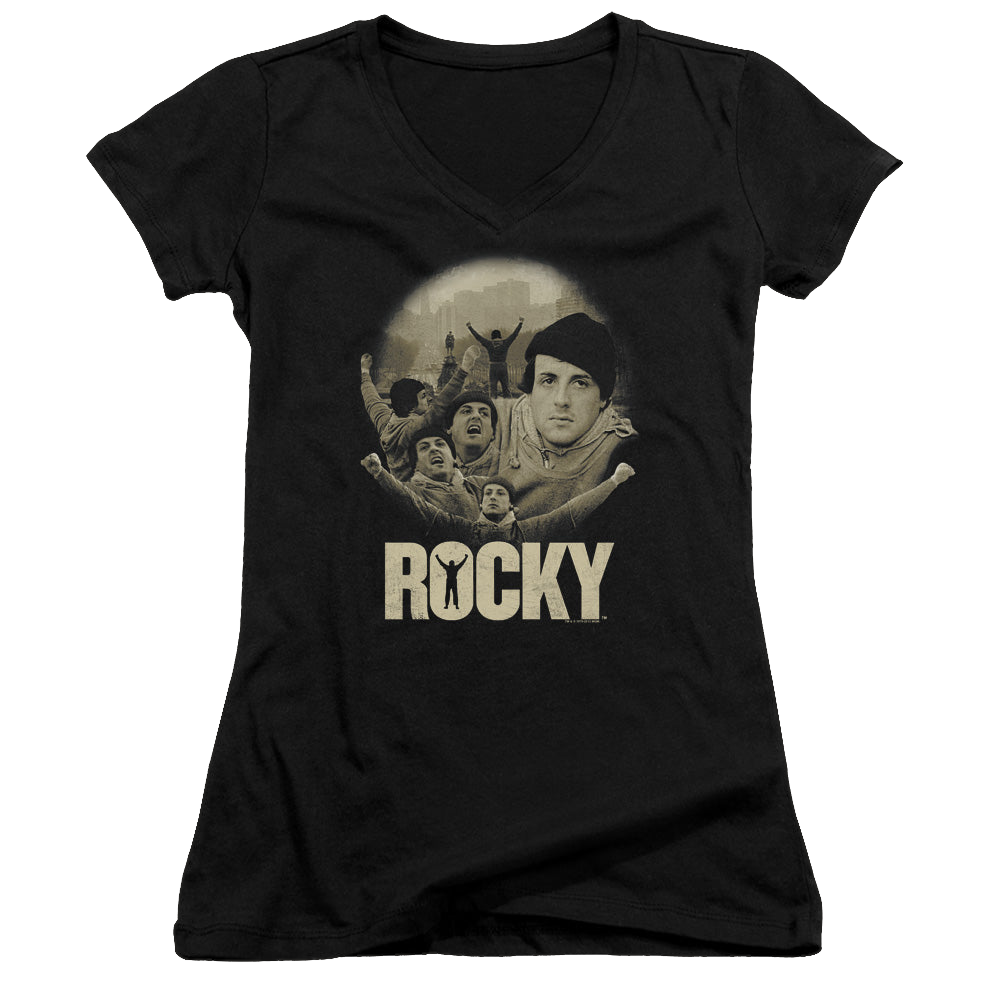 Rocky Feeling Strong - Juniors V-Neck T-Shirt Juniors V-Neck T-Shirt Rocky