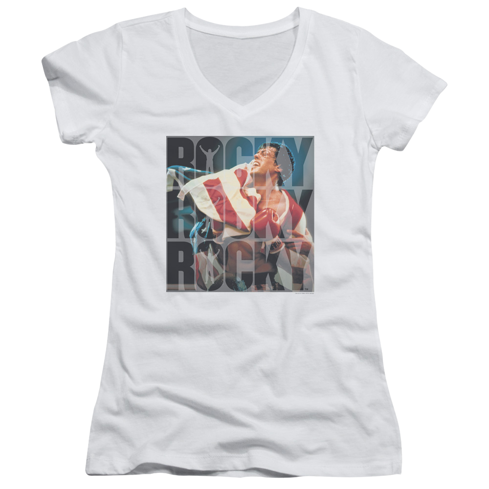 Rocky Chant - Juniors V-Neck T-Shirt Juniors V-Neck T-Shirt Rocky