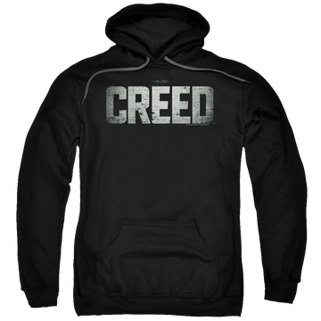 Black pullover hoodie with Creed Logo graphic