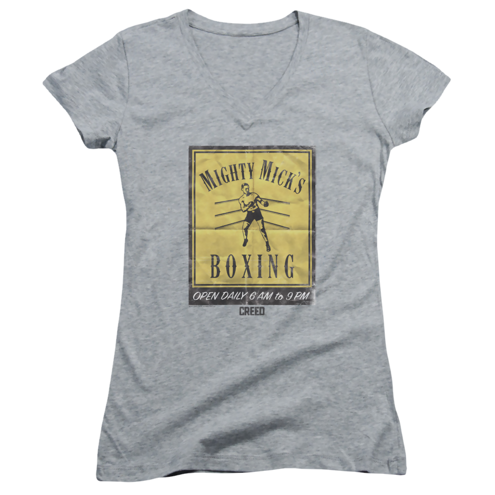 Creed Micks Poster - Juniors V-Neck T-Shirt Juniors V-Neck T-Shirt Creed