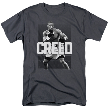 Charcoal men's regular fit t-shirt with Creed Final Round graphic