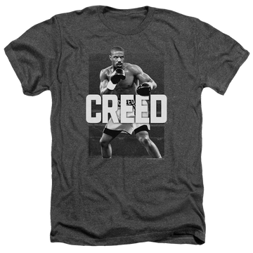 Charcoal men's heather t-shirt with Creed Final Round graphic