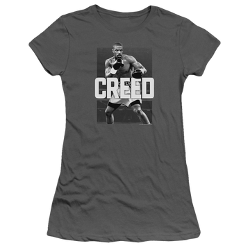 Charcoal juniors t-shirt with Creed Final Round graphic