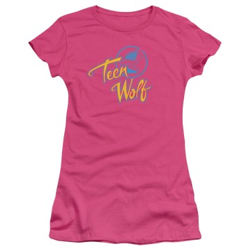 Hot pink juniors t-shirt with Teen Wolf Cmy Logo graphic