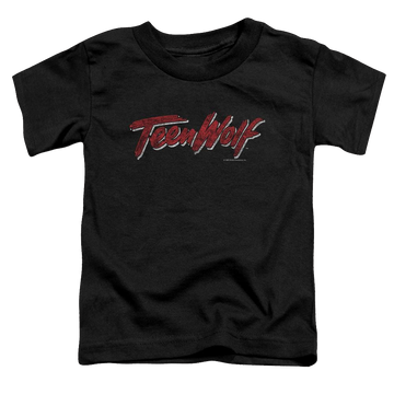 Black toddler t-shirt with Teen Wolf Scrawl Logo graphic