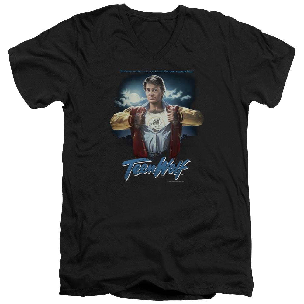 Teen Wolf Poster Men's V-Neck T-Shirt Men's V-Neck T-Shirt Teen Wolf