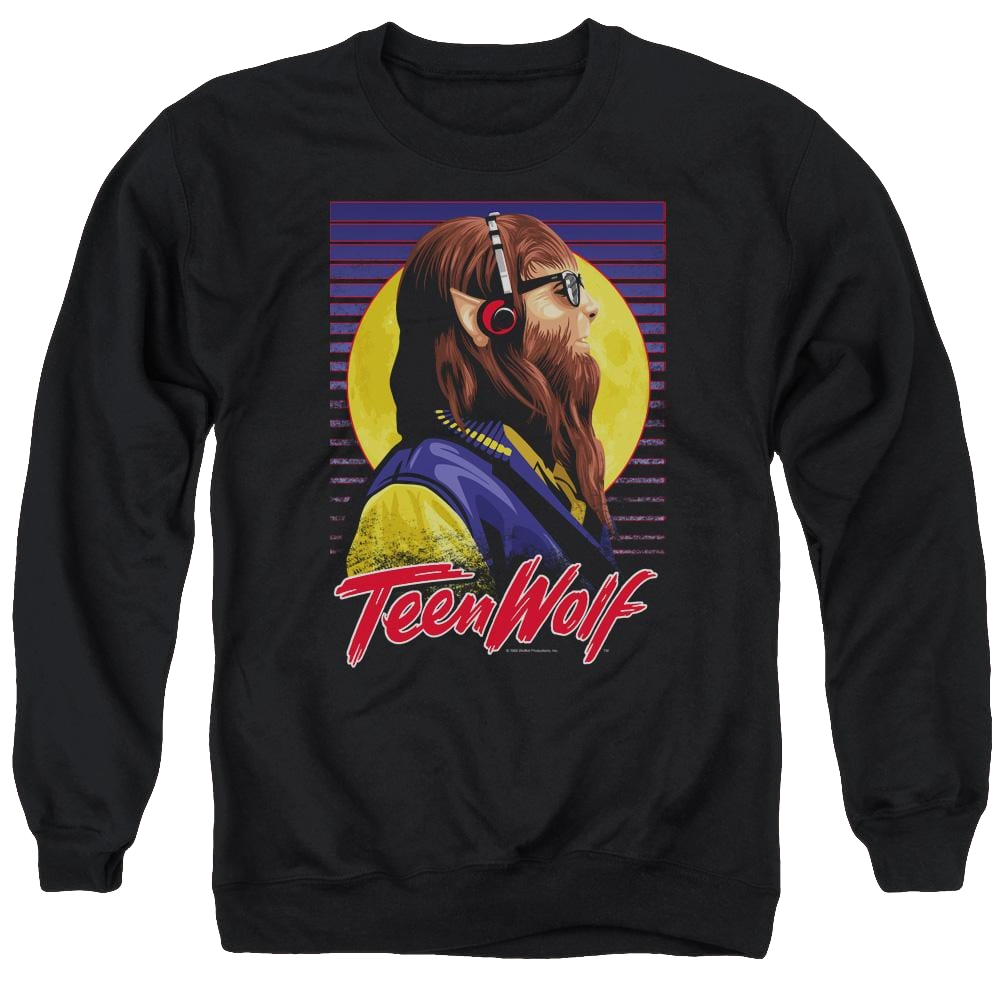 Teen Wolf Headphone Wolf Men's Crewneck Sweatshirt Men's Crewneck Sweatshirt Teen Wolf