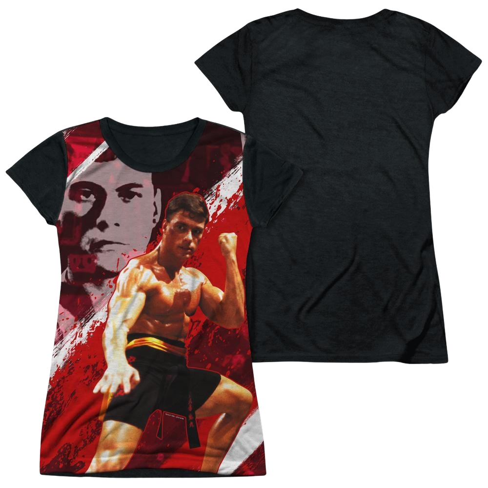 Bloodsport Fight Of Your Life - Juniors Black Back T-Shirt Juniors Black Back T-Shirt Bloodsport