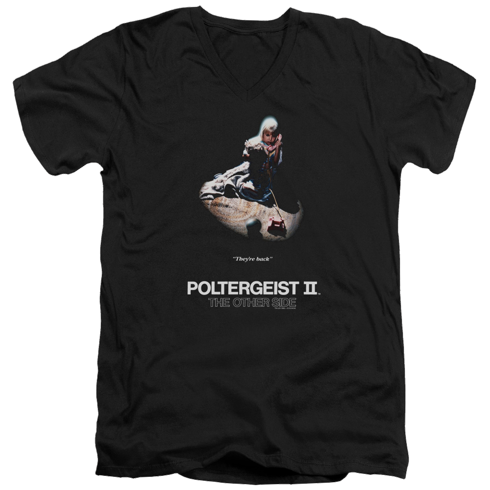 Poltergeist II Poster Men's V-Neck T-Shirt Men's V-Neck T-Shirt POLTERGEIST