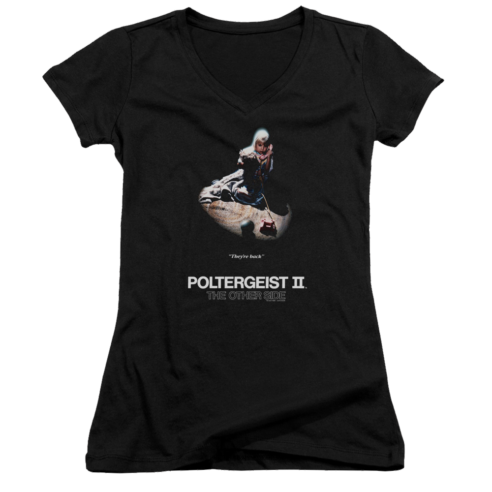 Poltergeist II Poster Juniors V-Neck T-Shirt Juniors V-Neck T-Shirt POLTERGEIST