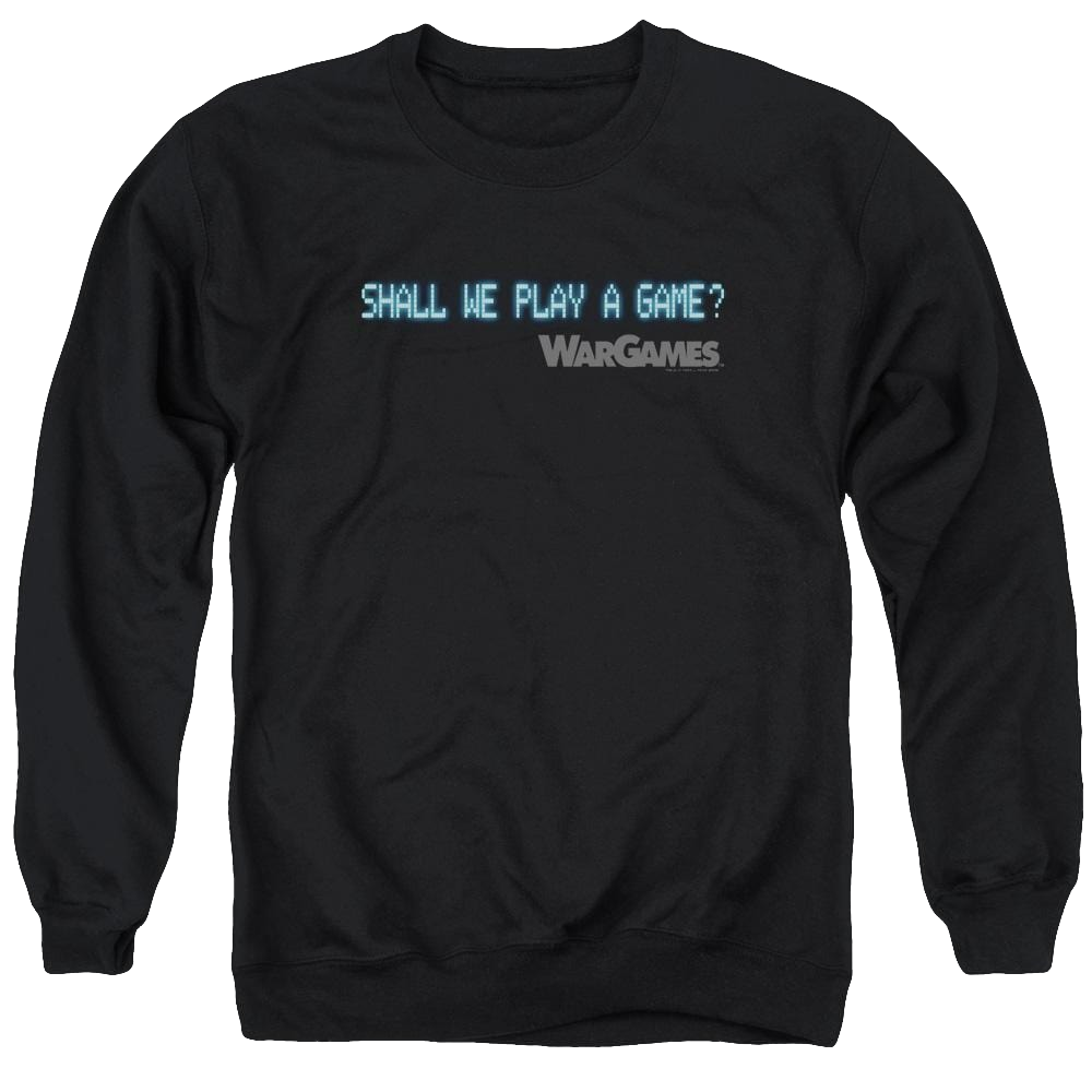 Wargames Shall We Men's Crewneck Sweatshirt Men's Crewneck Sweatshirt Wargames