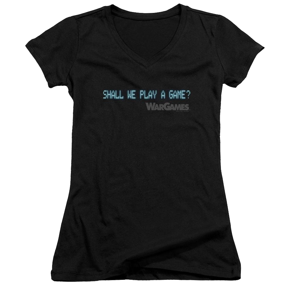 Wargames Shall We Juniors V-Neck T-Shirt Juniors V-Neck T-Shirt Wargames