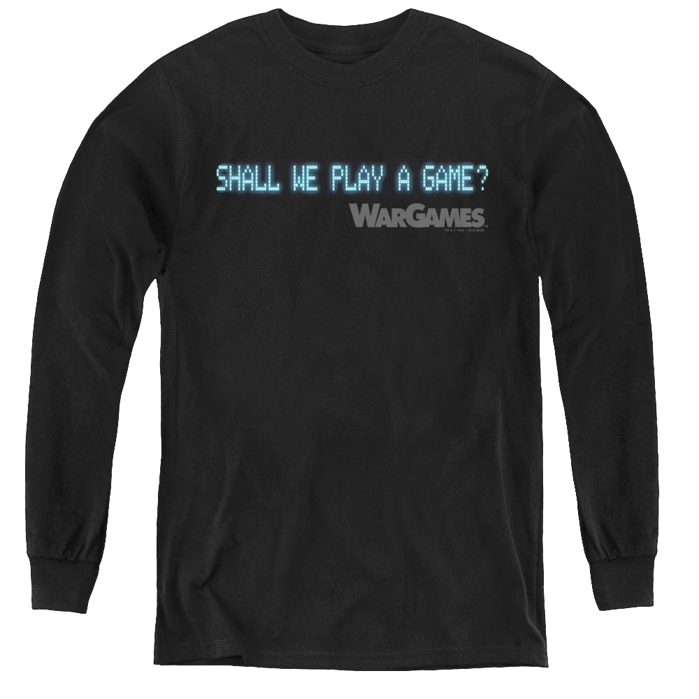 Wargames Shall We - Youth Long Sleeve T-Shirt Youth Long Sleeve T-Shirt Wargames