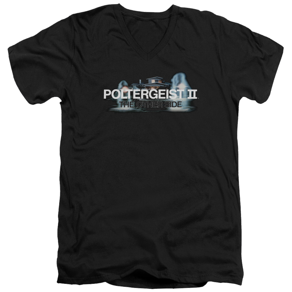 Poltergeist II Logo Men's V-Neck T-Shirt Men's V-Neck T-Shirt POLTERGEIST